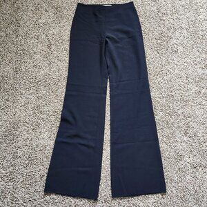EMPORIO ARMANI Womens Black Wool Dress Pants Slacks Size 38 26 Wide Leg Unhemmed